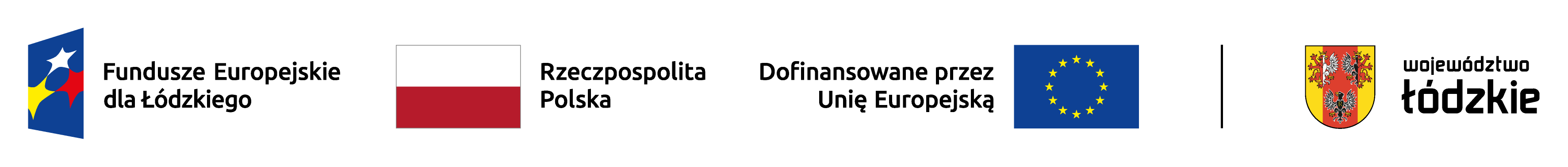 logotypy: Fundusze Europejskie dla Łódzkiego, Rzeczpospolita Polska, Dofinansowane przez Unię Europejską, Województwo Łódzkie
